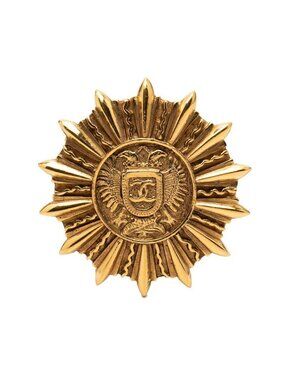 Chanel Emblem CC Logo Brooch Gold Plated 1